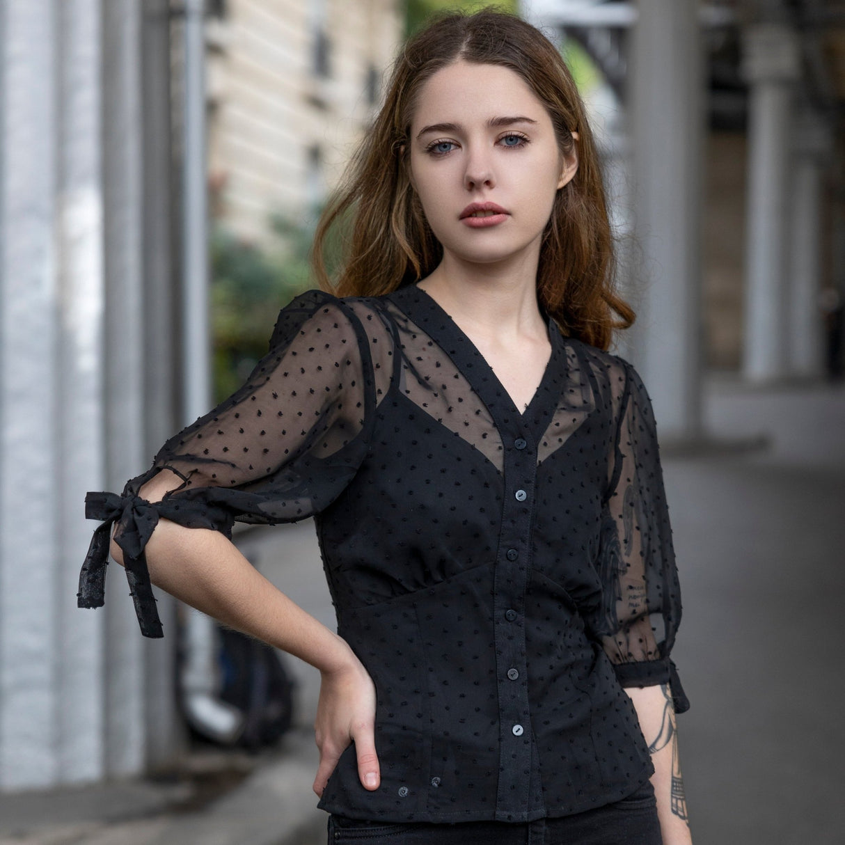 Années 60 Rétro Chemisier Plumetis Classique - Ma Penderie Vintage