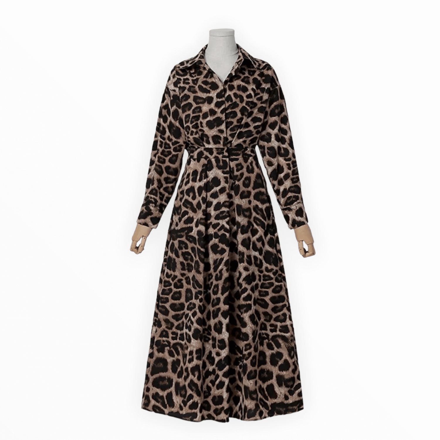 Années 40 Robe Chemise Trapèze Vintage Popeline - Ma Penderie Vintage