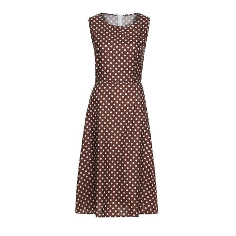 Années 50 Robe Business Évasée À Pois Julia - Ma Penderie Vintage