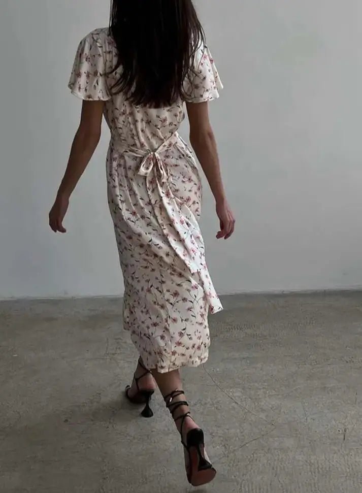 Années 40 Robe d'Été Midi Imprimé Floral - Ma Penderie Vintage