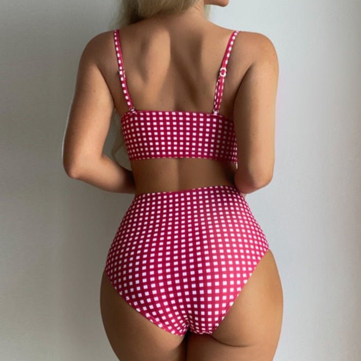 Années 80 Maillot De Bain Deux Pièces Vichy - Ma Penderie Vintage