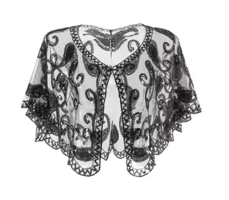Années 20 Châle Art Deco Sequin Gatsby - Ma Penderie Vintage