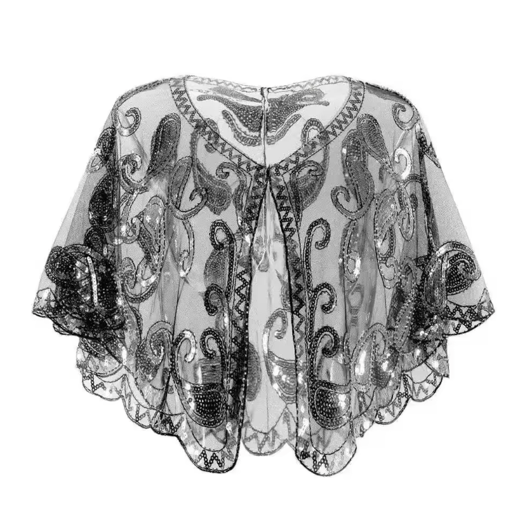 Années 20 Châle Art Deco Sequin Gatsby - Ma Penderie Vintage
