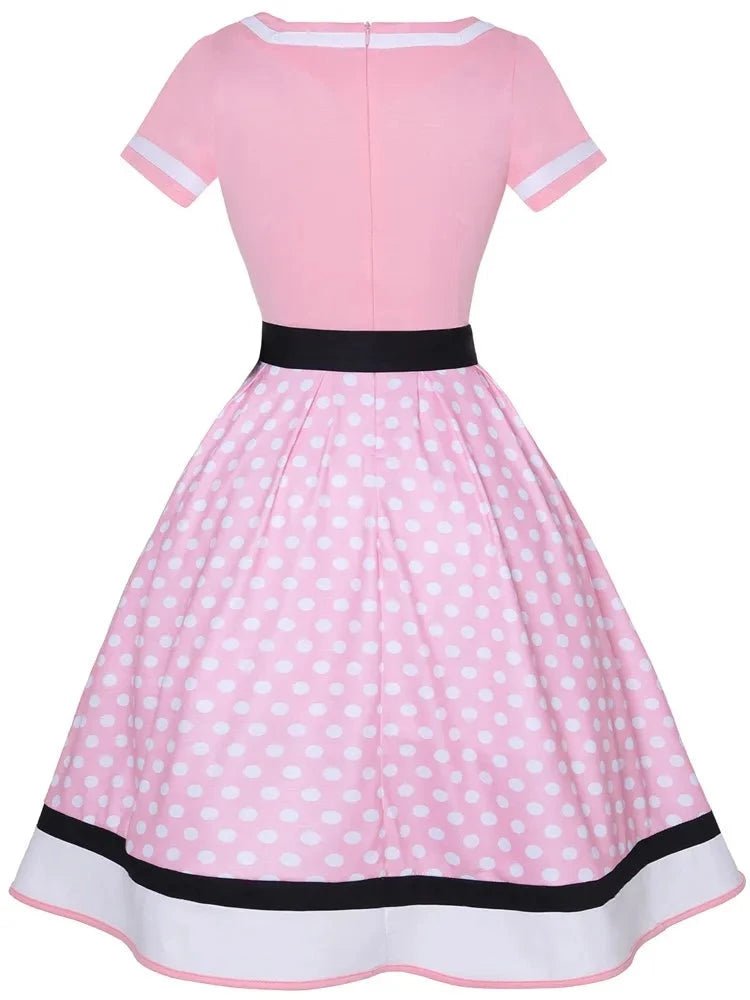 Années 60 Robe De Jour A Pois Rock A Billy Grandes Taille - Ma Penderie Vintage