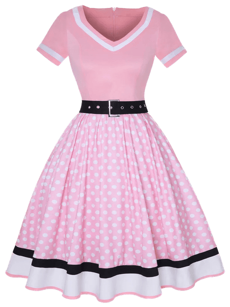 Années 60 Robe De Jour A Pois Rock A Billy Grandes Taille - Ma Penderie Vintage