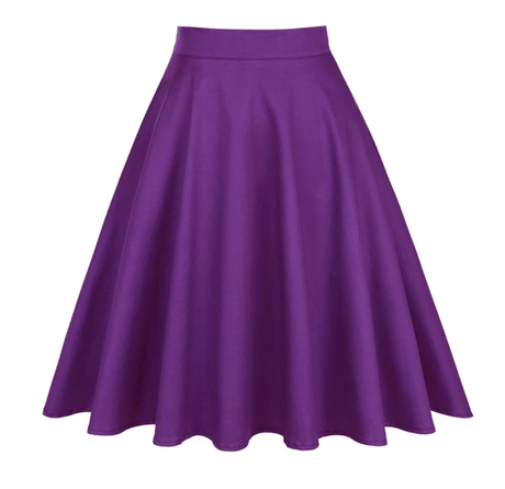 Années 50 Pin Up Jupe Cercle Unie Classique - Ma Penderie Vintage