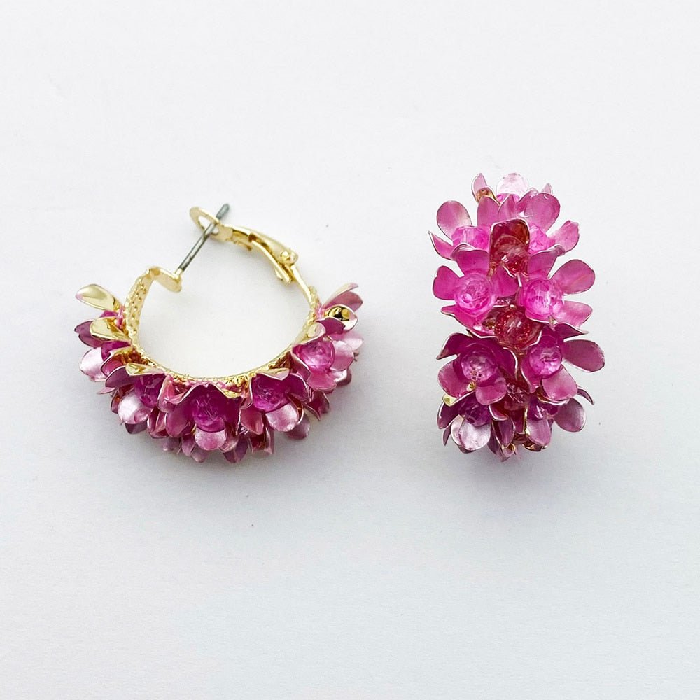 Années 60 Boucles d'oreilles Fleurs Rétro Magnolia - Ma Penderie Vintage