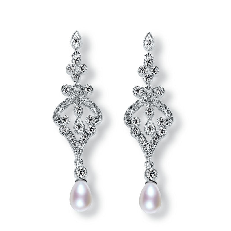 Années 20 Boucles d'oreilles Perle Art Nouveau - Ma Penderie Vintage