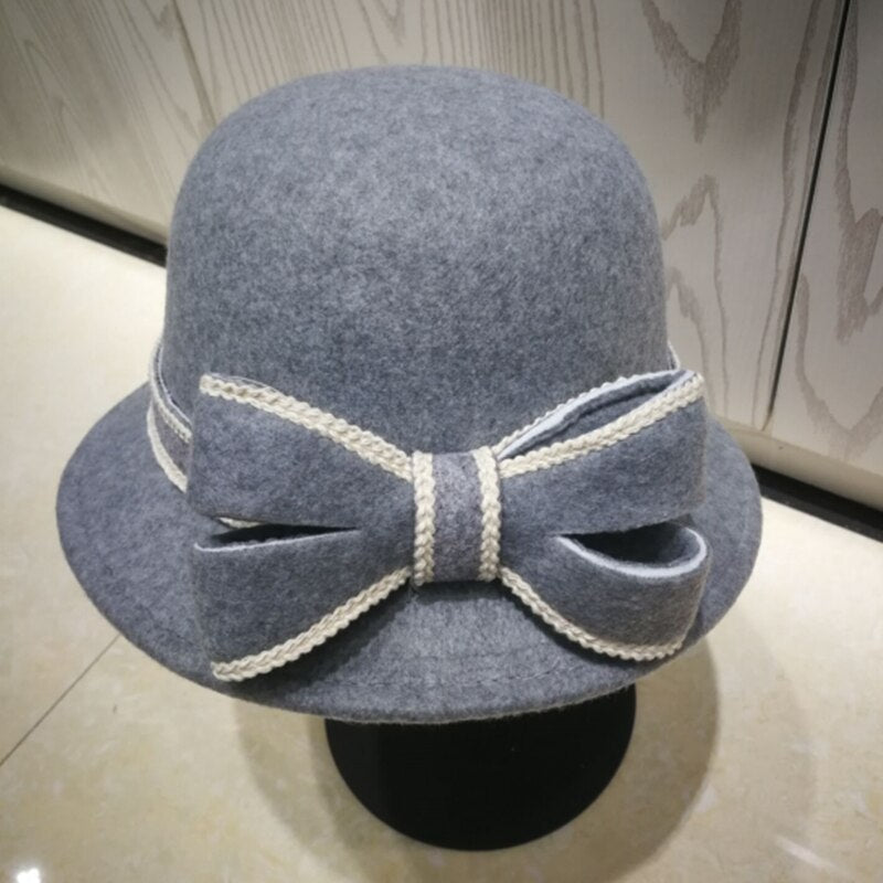 Années 60 Chapeau Derby Rétro Noeud Bicolore - Ma Penderie Vintage