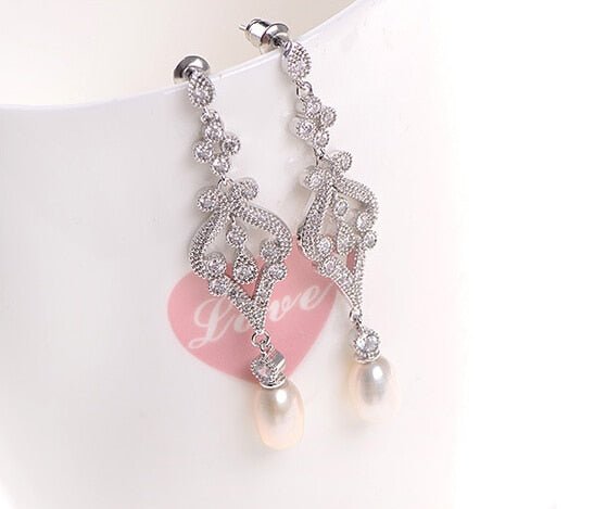 Années 20 Boucles d'oreilles Perle Art Nouveau - Ma Penderie Vintage