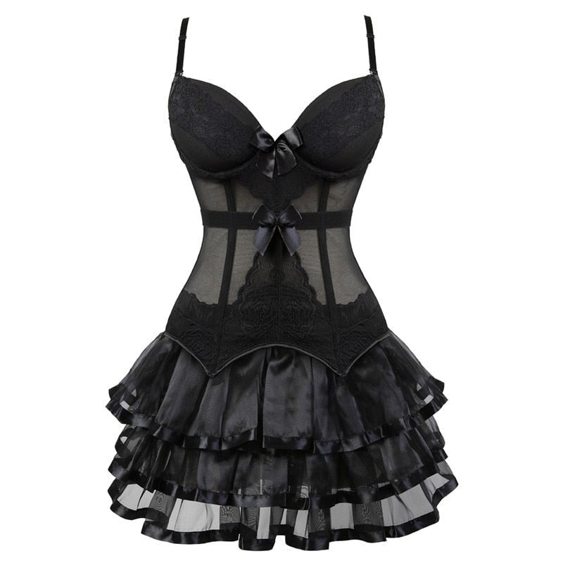 Années 60 Ensemble Corset et Jupon Moulin Rouge - Ma Penderie Vintage