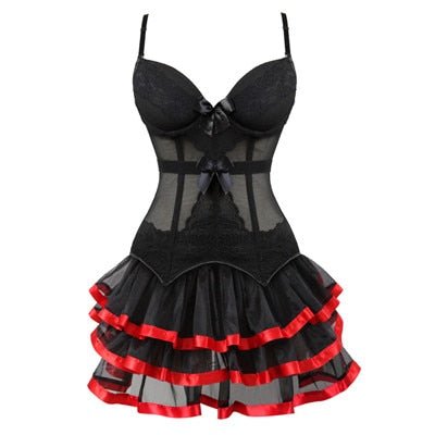 Années 60 Ensemble Corset et Jupon Moulin Rouge - Ma Penderie Vintage