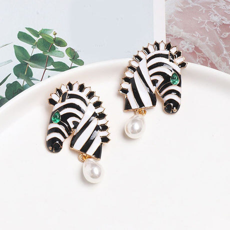 Années 70 Boucles d'Oreilles Safari Rétro - Ma Penderie Vintage