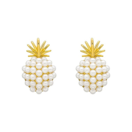 Années 40 Boucles d'oreilles Vintage Ananas Perle - Ma Penderie Vintage