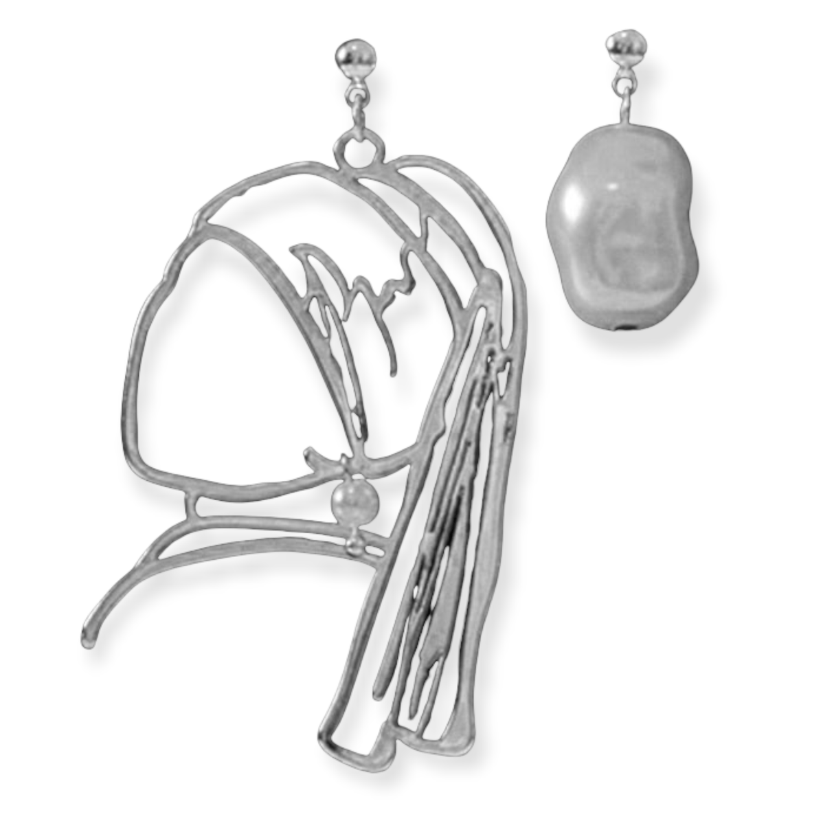 Années 40 Boucles d'oreilles La Jeune Fille À La Perle - Ma Penderie Vintage