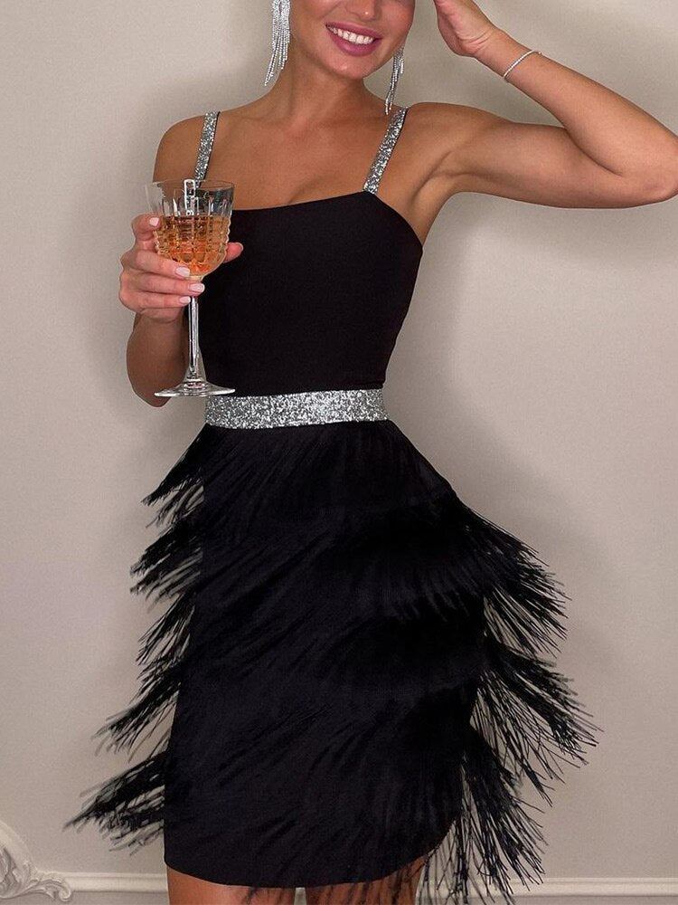 Années 20 Robe de Soirée Franges Gatsby - Ma Penderie Vintage