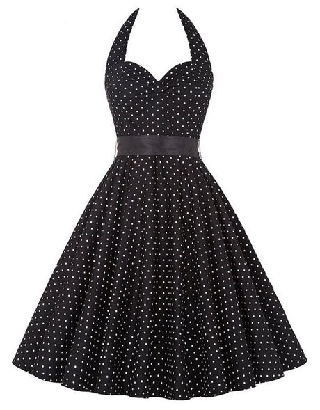 Années 50 Robe Dos Nu Pin Up Imprimée pois - Ma Penderie Vintage