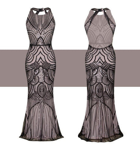 Années 20 Robe de Soirée Géométrique Gatsby - Ma Penderie Vintage