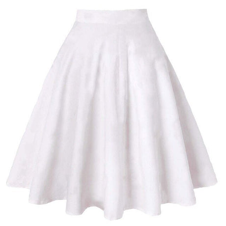 Années 50 Pin Up Jupe Cercle Unie Classique - Ma Penderie Vintage