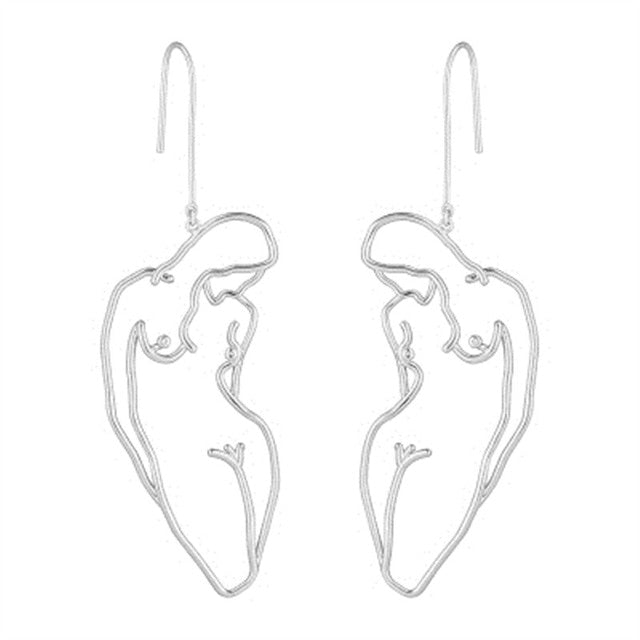 Années 60 Boucles d'oreilles Corps Picasso - Ma Penderie Vintage