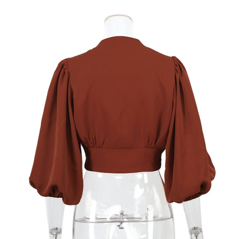 Années 70 Chemisier Manches Bouffantes Rétro Ossie - Ma Penderie Vintage