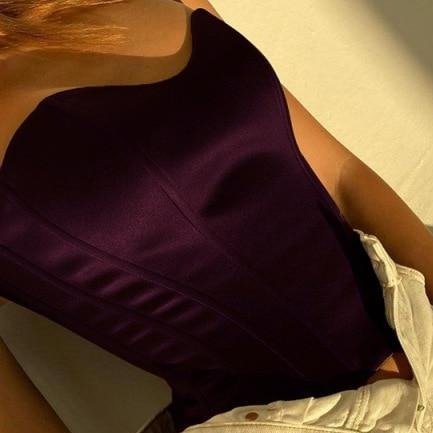 Années 80 Bustier De Soirée Satin Pin Up - Ma Penderie Vintage