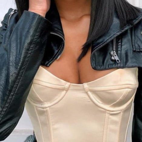 Années 80 Bustier De Soirée Satin Pin Up - Ma Penderie Vintage