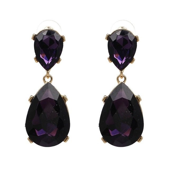 Années 50 Boucles d'Oreilles Rétro Strass Monaco - Ma Penderie Vintage