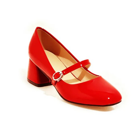 <tc>1960's</tc> Retro Mary Jane Shoes Patent Leather