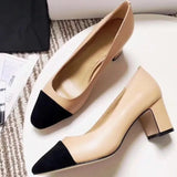 <tc>1960's</tc> Two-tone Retro Heeled Shoes