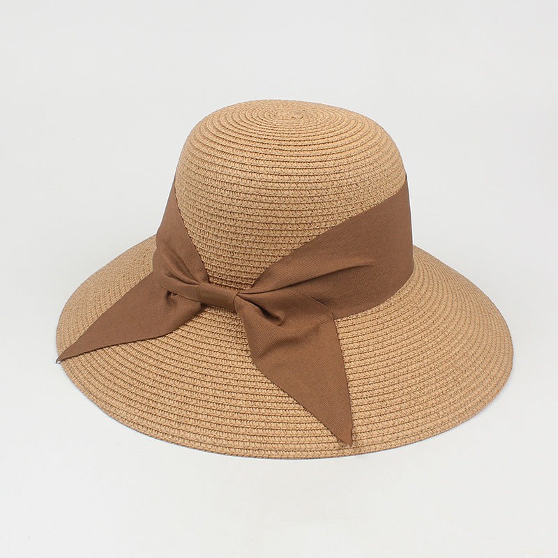 <tc>Años 40</tc> Sombrero de pescador de paja Mademoiselle vintage