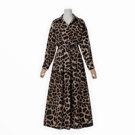 Années 40 Robe Chemise Trapèze Vintage Popeline