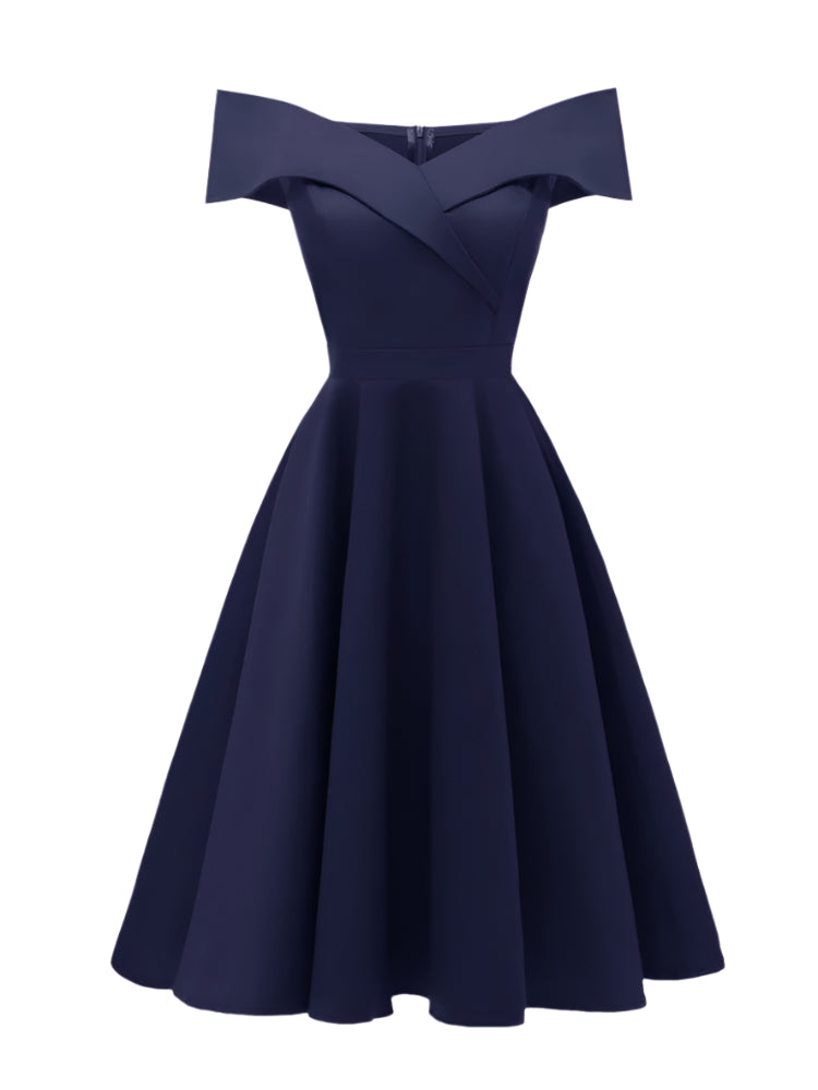 <tc>1950's</tc> Sophia Loren Drop Shoulder Dress