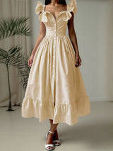 <tc>Años 60</tc> Vestido de verano de popelina con volantes