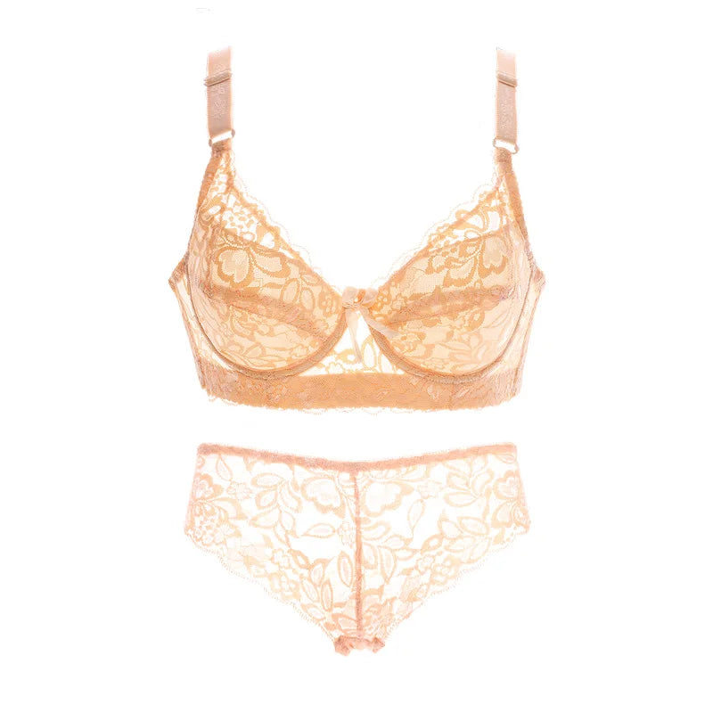 Années 70 Ensemble Lingerie Dentelle Florale Rétro