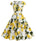 Années 50 Robe Trapeze Imprimé Citron - Ma Penderie Vintage