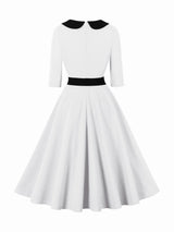 - <tc>1960's</tc> Two-tone Retro Trapeze Dress