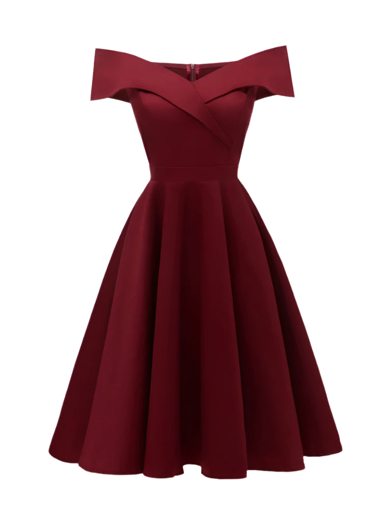 <tc>1950's</tc> Sophia Loren Drop Shoulder Dress