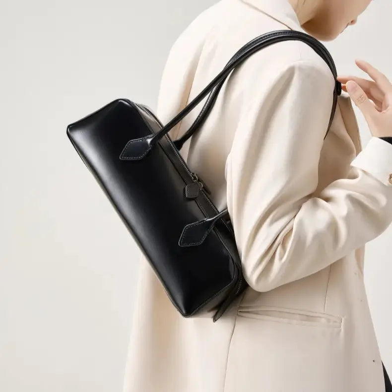 Années 60 Sac Cuir Baguette Rétro Parisien - Ma Penderie Vintage