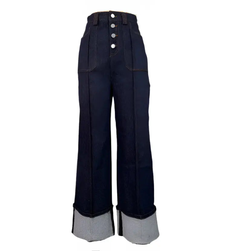 <tc>1940's</tc> Retro Raw Jeans <tc>Size</tc> High