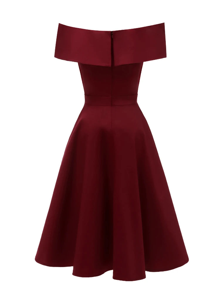 <tc>1950's</tc> Sophia Loren Drop Shoulder Dress