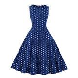 Années 50 Robe De Jour Imprimé À Pois Lucille - Ma Penderie Vintage