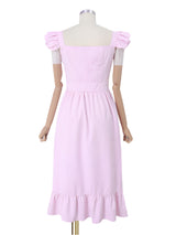<tc>Años 60</tc> Vestido de verano de popelina con volantes