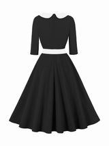 - <tc>1960's</tc> Two-tone Retro Trapeze Dress