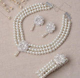 <tc>1920's</tc> Gatsby Pearl and Rhinestone Necklace