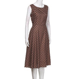 Années 50 Robe Business Évasée À Pois Julia - Ma Penderie Vintage