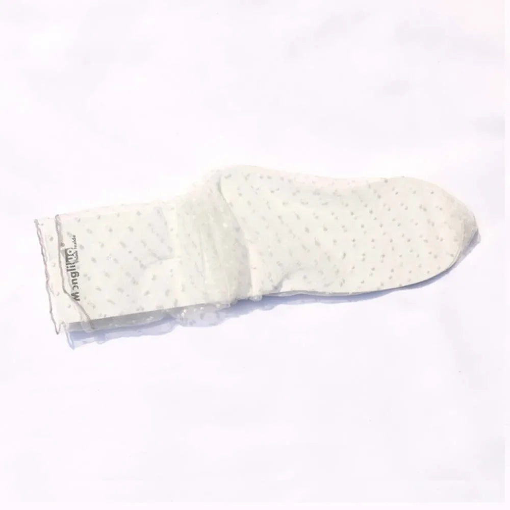 <tc>1940's</tc> Transparent Polka Dot Fishnet Socks