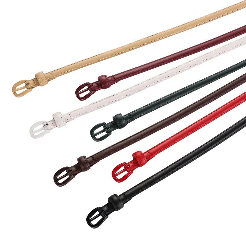 Années 40 Ceinture Fine En Cuir Rétro - Ma Penderie Vintage