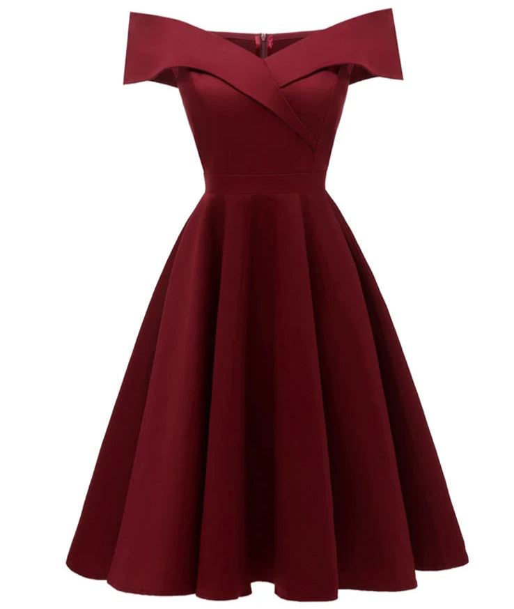 <tc>1950's</tc> Sophia Loren Drop Shoulder Dress