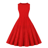 Années 50 Robe De Jour Imprimé À Pois Lucille - Ma Penderie Vintage